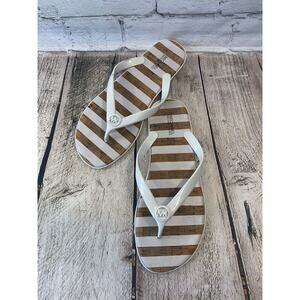 MICHAEL KORS Women’s Casual White Flip Flop Sandals / Size: 9